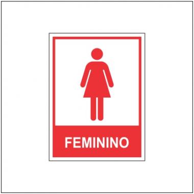 Banheiro feminino com escrita