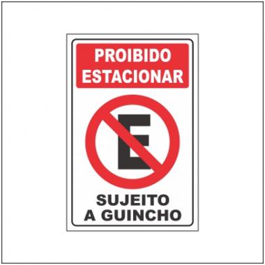 Proibido estacionar sujeito a guincho